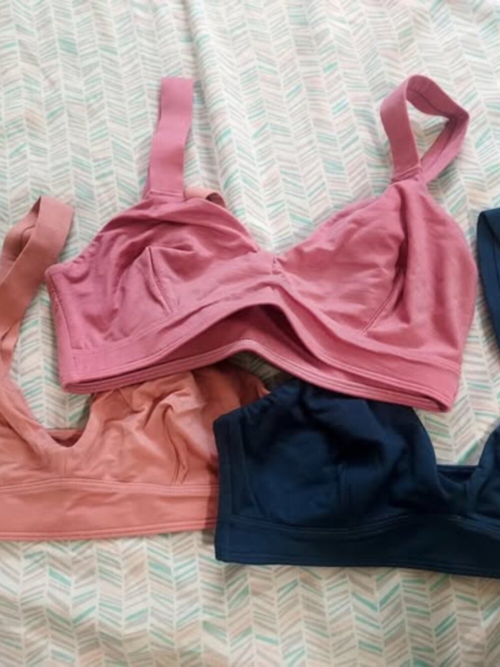 Set of 3 Parade New:Cotton Triangle Bralettes Size Medium *Fits Like Small*
